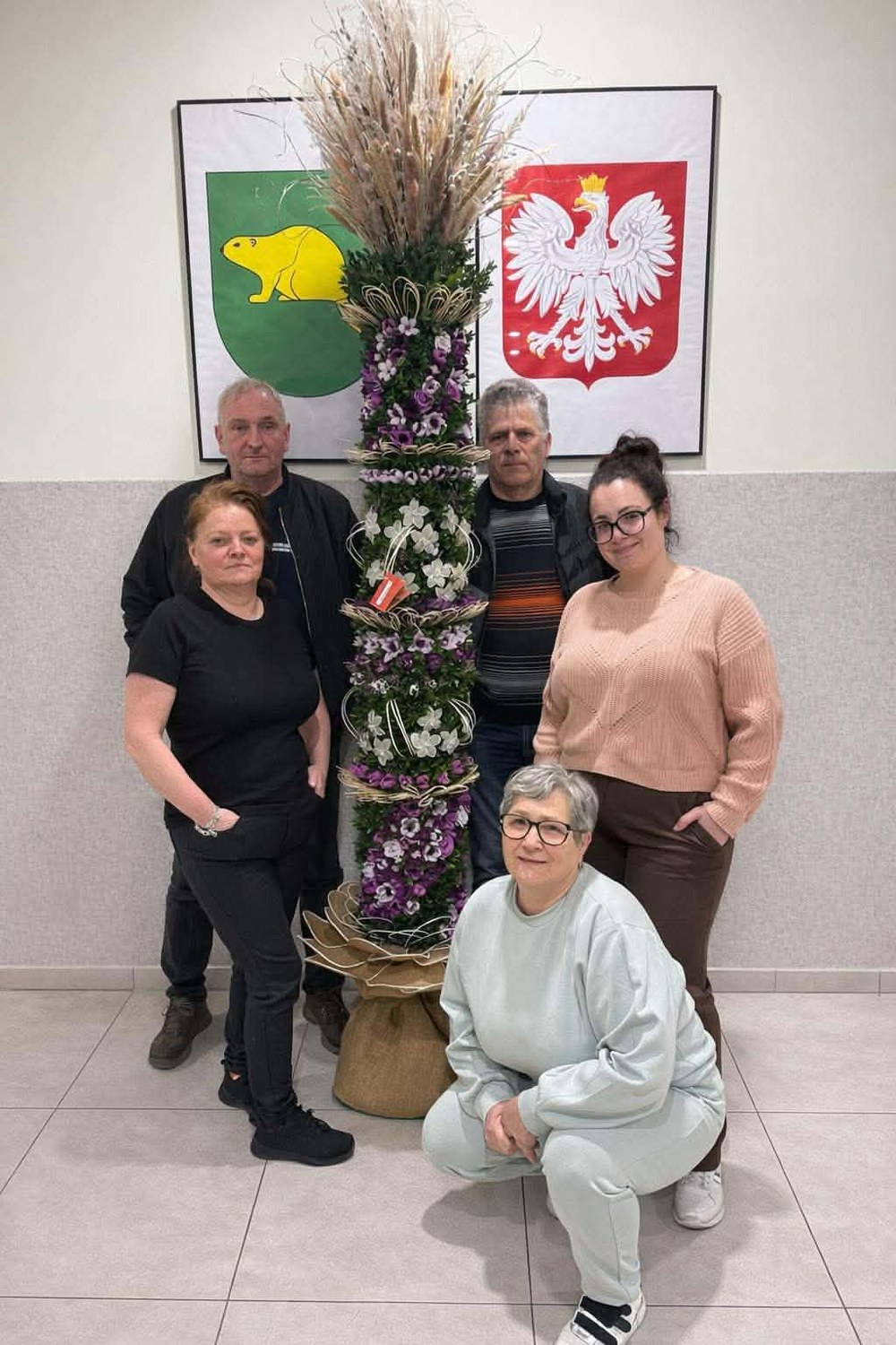 XXIV Powiatowy i XXV Gminny Konkurs Palm Wielkanocnych w Małkach. I miejsce dla Rady Sołeckiej z Małk. Okolicznościowa przemowa ks. Sł. Witkowskiego